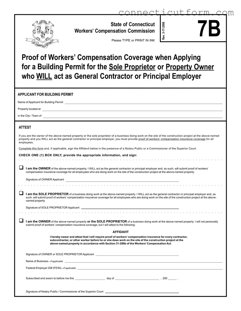 Free Connecticut 7B Form