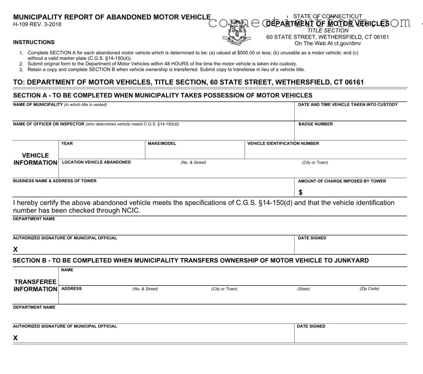 Free Connecticut H 109 Form