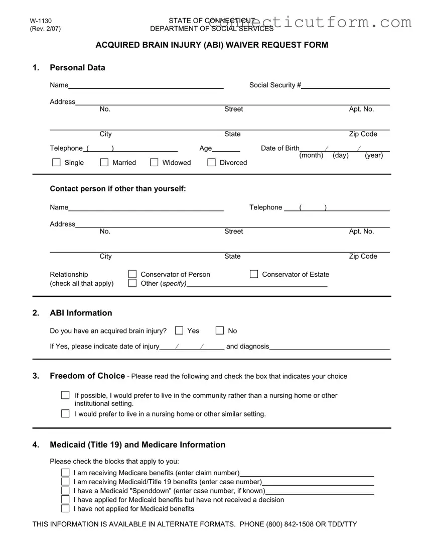 Free Connecticut W 1130 Form