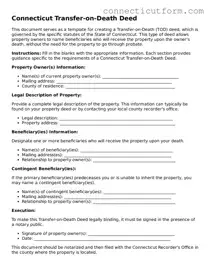 Free  Transfer-on-Death Deed Template for Connecticut