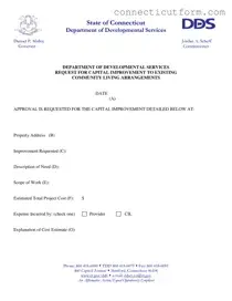 Free Connecticut Capital Improvement Form