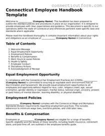 Free  Employee Handbook Template for Connecticut