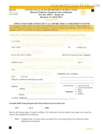 Free Connecticut Ed 192 Form