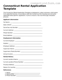 Free  Rental Application Template for Connecticut